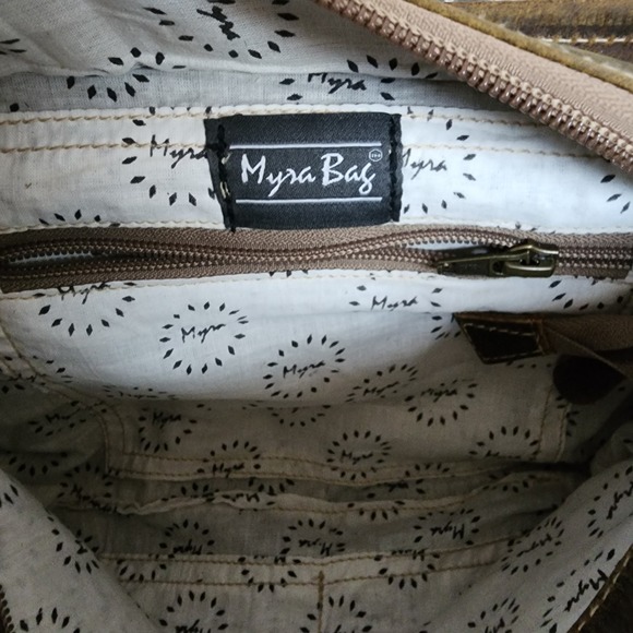 Myra Bag Crossbody Women's Purse Swish Leather and Hairon Bag Cheetah Print - Picture 11 of 12